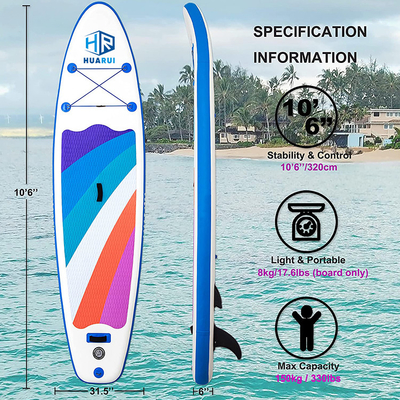 Water Play 6'' Thick Inflatable Surf Paddle Board 330lb Capacity