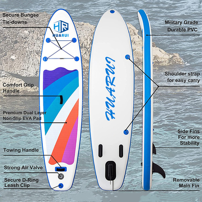 Water Play 6'' Thick Inflatable Surf Paddle Board 330lb Capacity