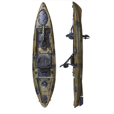 Single Person Fishing Pedal Kayaks LLDPE HDPE 180kgs Sit On Top Kayak